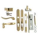 Mortise Hardware Kit With Key And Deadbolt For 1-5/8" Full Glass Storm Doors