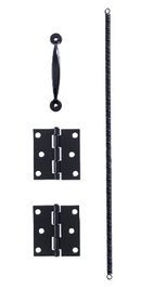 Hardware Set for Wooden Doors, Black