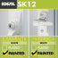 Classic Push-Button Handle Set with Key lock (White)