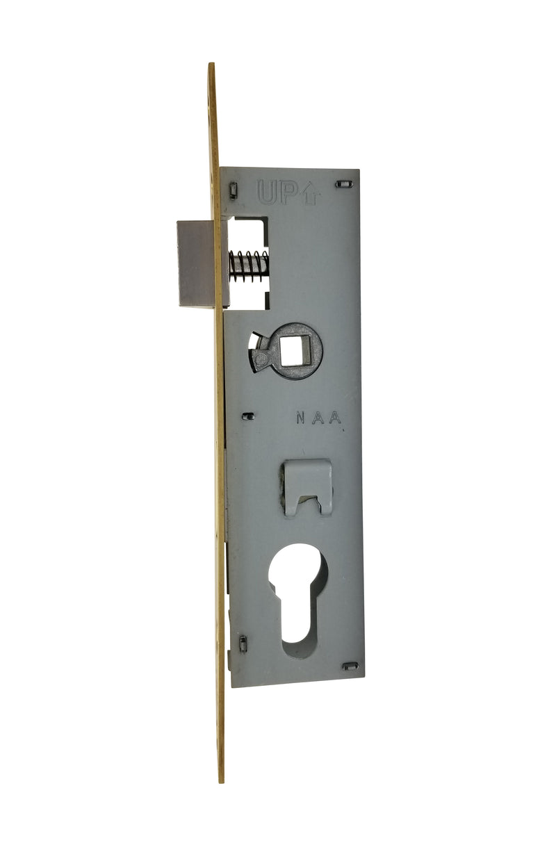 Mortise Latch Assembly for Larson Storm Doors Euro Key Cylinder Lock, 7/8" Backset