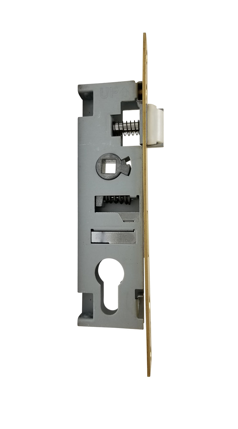 Mortise Latch Assembly for Larson Storm Doors Euro Key Cylinder Lock, 7/8" Backset