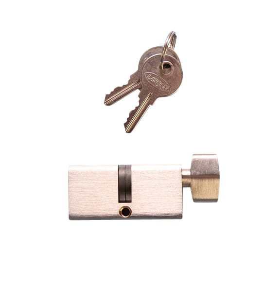 Rectangular Key Cylinder for Full Glass Door Handle Kit with Key Lock