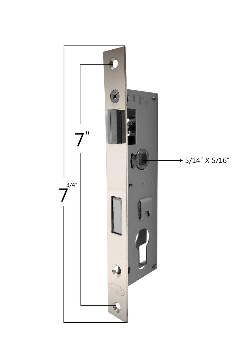 Mortise Hardware Kit With Key And Deadbolt For 1-5/8" Full Glass Storm Doors