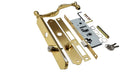 OLDER DOORS Bright Brass Mortise Handle Kit for 1- 5/16" Backset