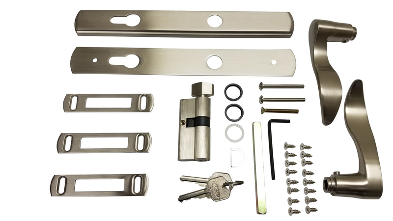 MultiPoint Lock Mortise Handle Kit with Key Lock - Secure Elegance Collection