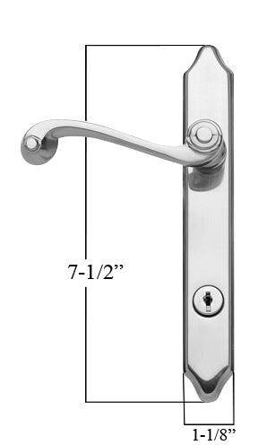 Surface Mount Handle with Key Lock and White Inside Handle - Fits 356 Series