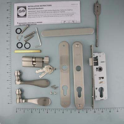 Mortise Handle and Lock Sets for Aluminum Rolscreen Doors *Discontinued*