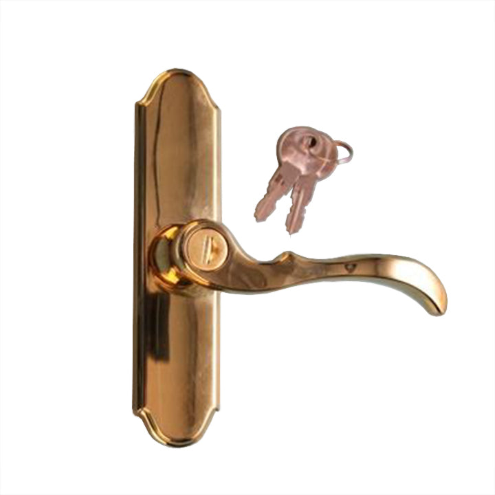 ONLY Inside or Outside Handle with KeyLock for Larson Solid Core Door, 4 - 3/4"