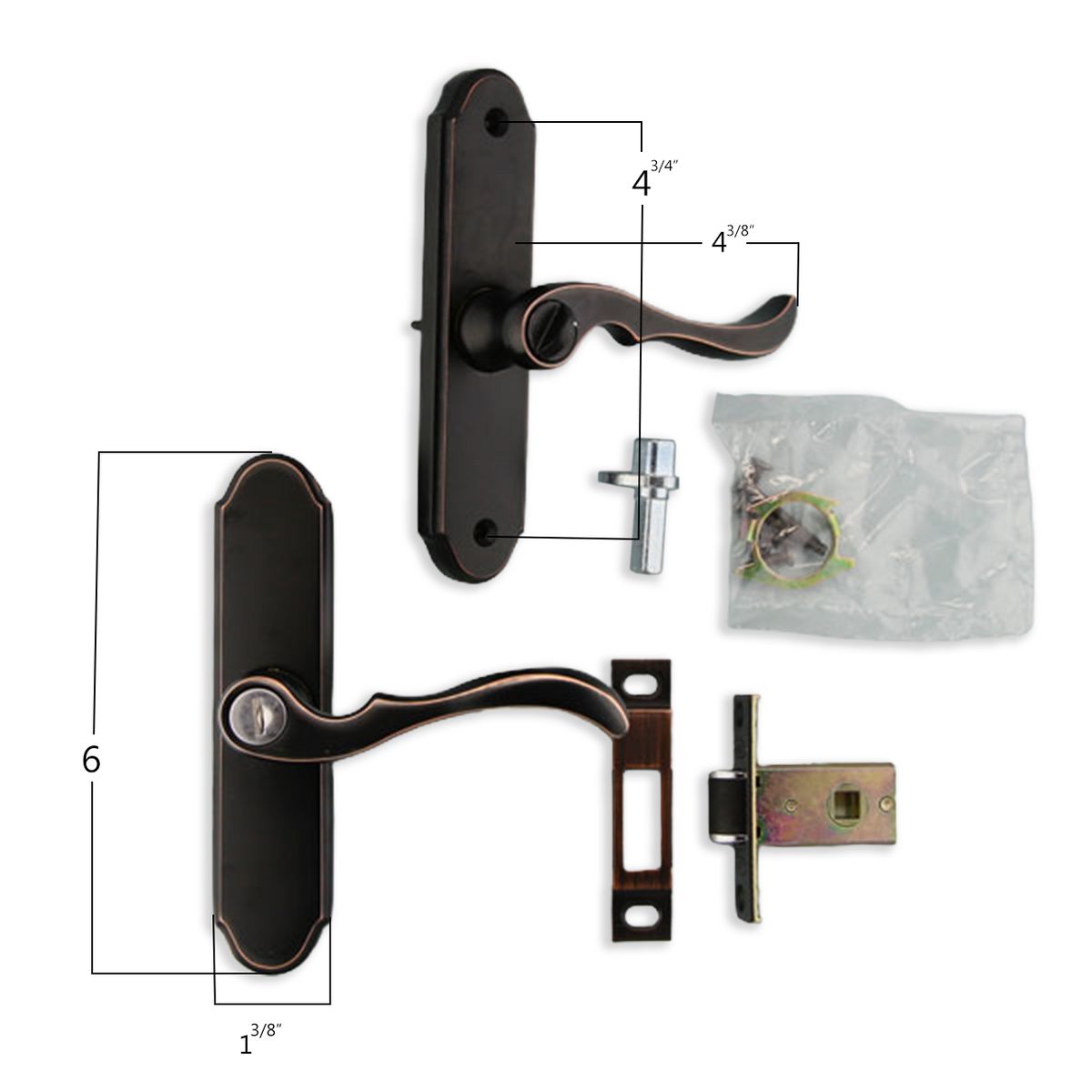 Mortise Handle Set with Key Lock