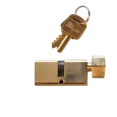 Rectangular Key Cylinder for Full Glass Door Handle Kit with Key Lock