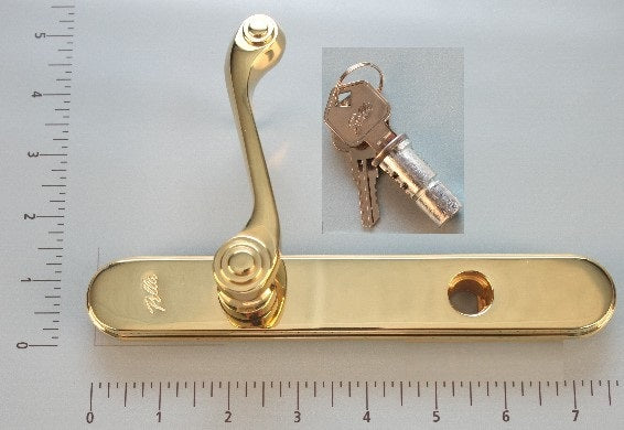 Brass Outside Handle  with Key Lock