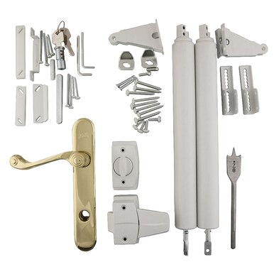 Bright Brass Outside Handle + Color Match Inside Handle with Double Closer Kit