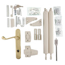 Bright Brass Outside Handle + Color Match Inside Handle with Double Closer Kit