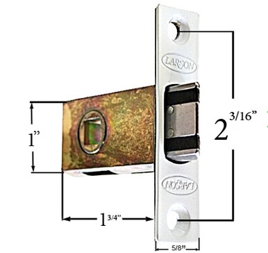 Latch Assembly with Spindle for Larson Mortise Handle Solid Core Door