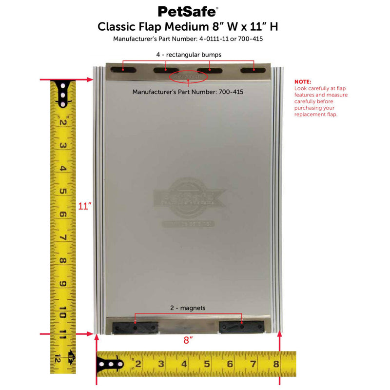 Classic Replacement Pet Flap - Old Model Doors - Choose Size