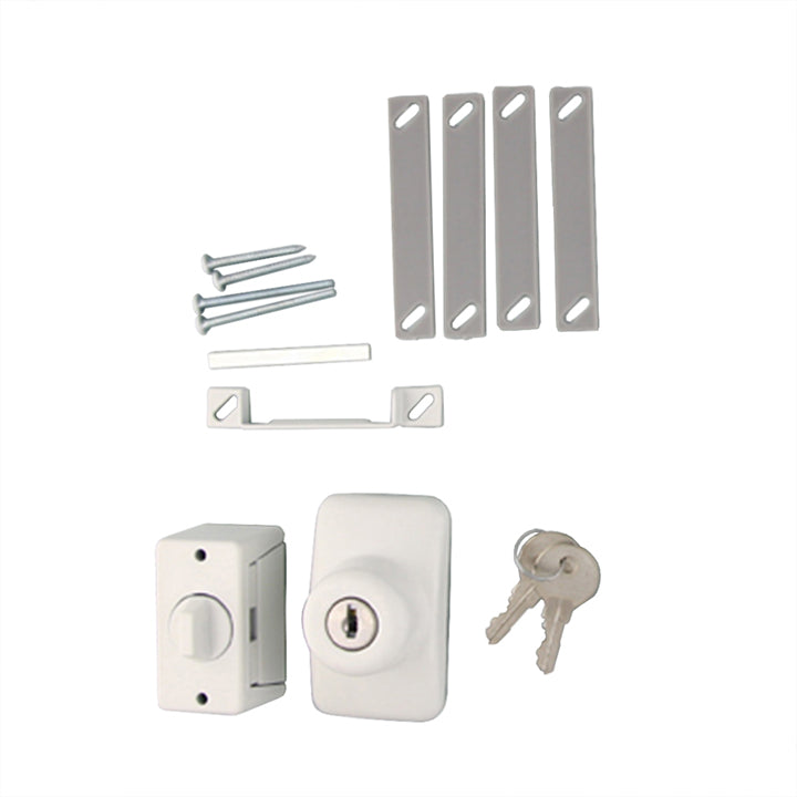 White Optional Deadbolt Kit