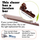 Quick-Hold Heavy Storm Door Closer with Torsion Bar