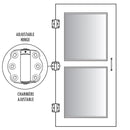 Adjustable Self-Closing Spring Door Hinge Set