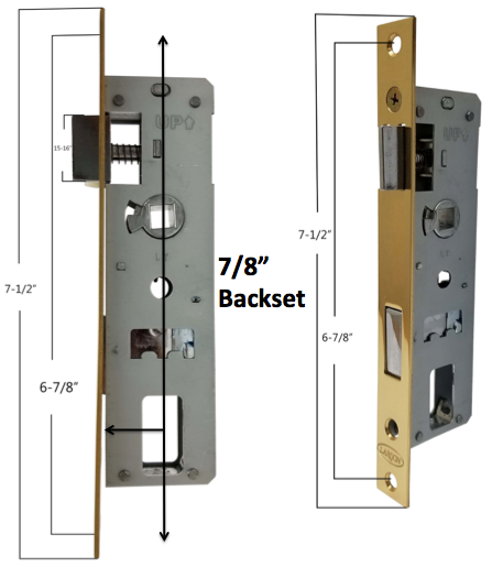 Mortise Latch Assembly for Larson Storm Doors, 7/8