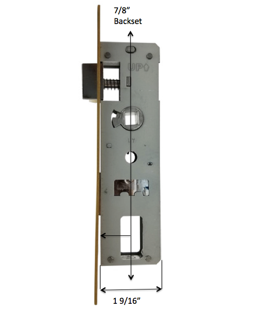 Mortise Latch Assembly for Larson Storm Doors, 7/8" Backset