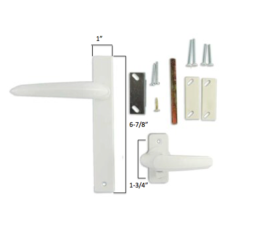 Lever Handle - Surface Mount Kit Fits Solid Core Larson Doors 1 3/4