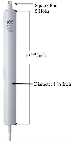 Pnumatic Door Closer Cylinder ONLY (No Hardware)