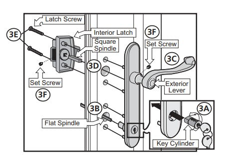 Pella - Key cylinder with 2 keys