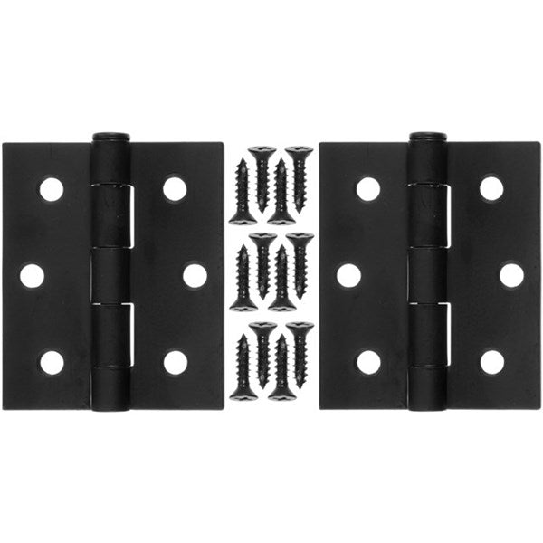 Steel Hinge 3" X 2.5" X 0.08, Black